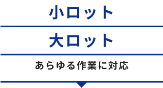 小ロット・大ロットあらゆる作業に対応